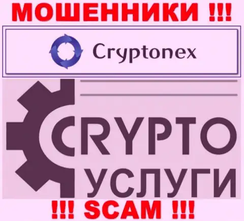 Сотрудничая с CryptoNex, область деятельности которых Крипто услуги, рискуете остаться без денежных вложений