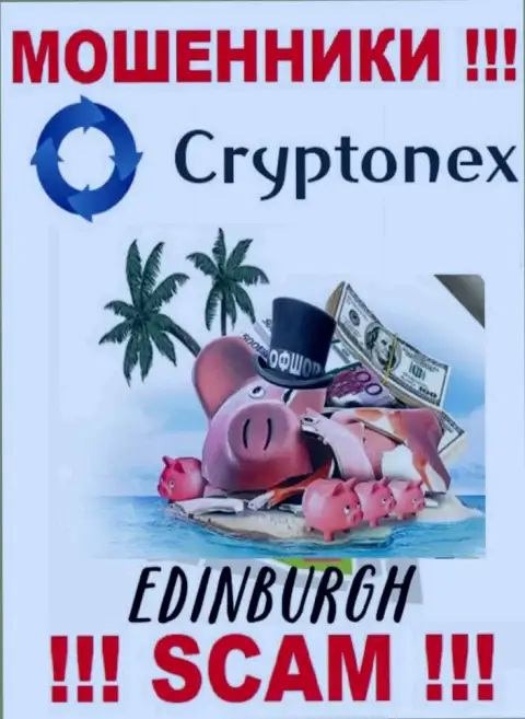 Мошенники CryptoNex Org пустили корни на территории - Edinburgh, Scotland, чтобы скрыться от наказания - ВОРЫ