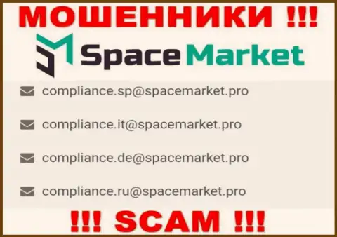 На электронный адрес, указанный на сайте разводил Space Market, писать весьма опасно - это ЖУЛИКИ !!!