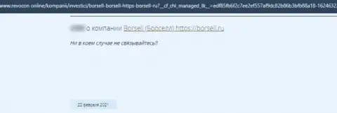 Borsell Ru - это АФЕРИСТ !!! Промышляющий в сети internet (честный отзыв)