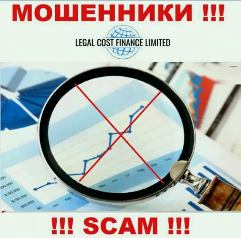 Legal Cost Finance действуют нелегально - у указанных лохотронщиков нет регулятора и лицензионного документа, будьте очень внимательны !!!