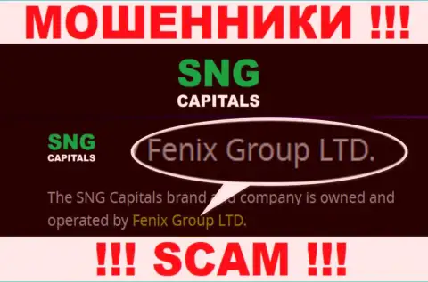 Fenix Group LTD - это владельцы преступно действующей компании СНГ Капиталс