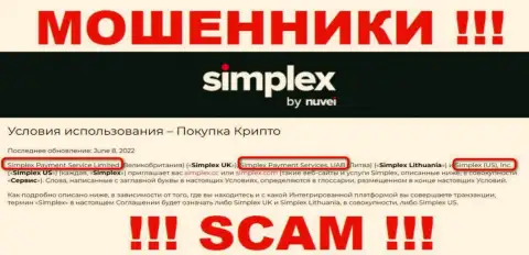 Simplex Payment Service Limited - это владельцы конторы Симплекс
