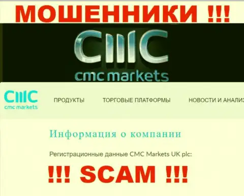 Свое юр лицо контора CMC Markets не прячет - это CMC Markets UK plc