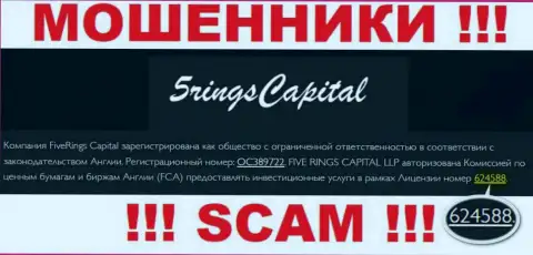 FiveRings-Capital Com предоставили лицензию на осуществление деятельности на сайте, однако это не обозначает, что они не МОШЕННИКИ !